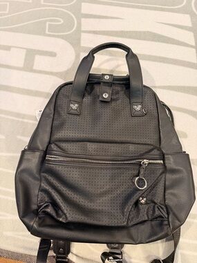 Disney black pin trading backpack